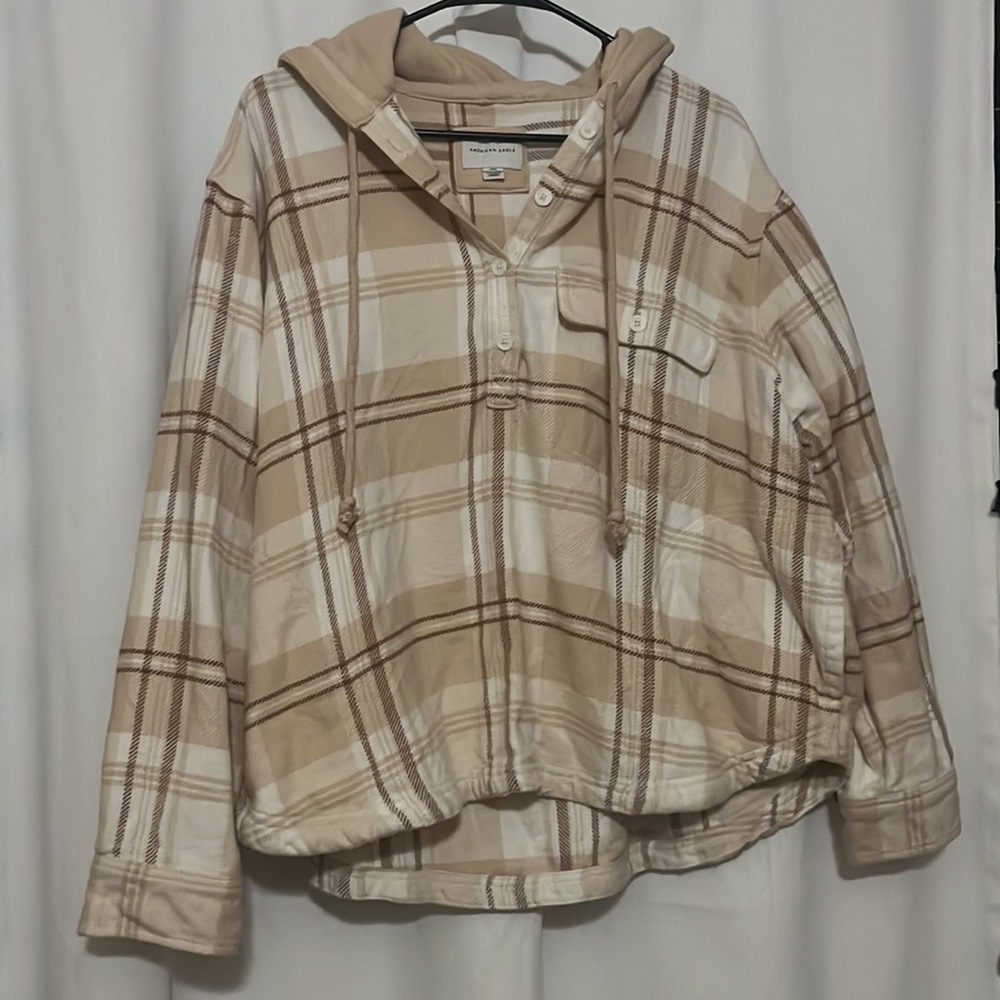Long sleeve flannel sweatshirt